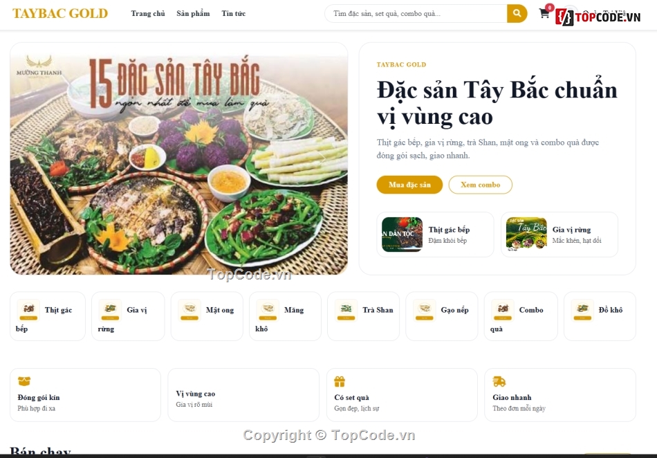 Web đặc sản,bán đồ ăn,code bán hàng